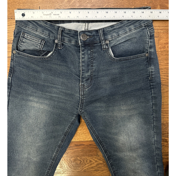 Vintage Genes Black Jeans Blue Skinny Fit 32x32 - Picture 4 of 8